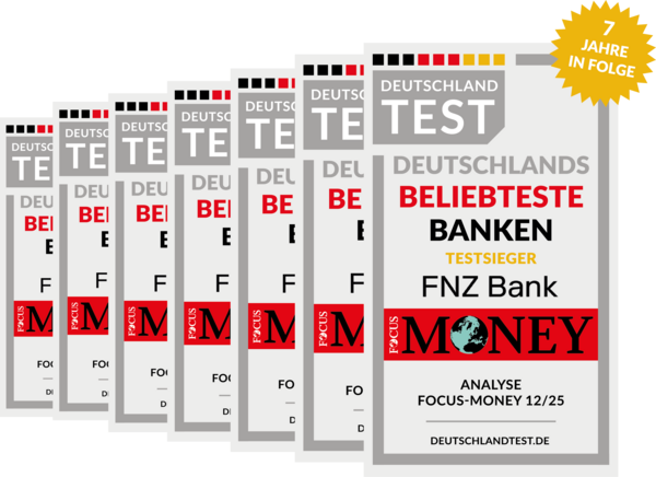 FNZ Bank zum 7. Mal in Folge unter Deutschlands beliebtesten Banken